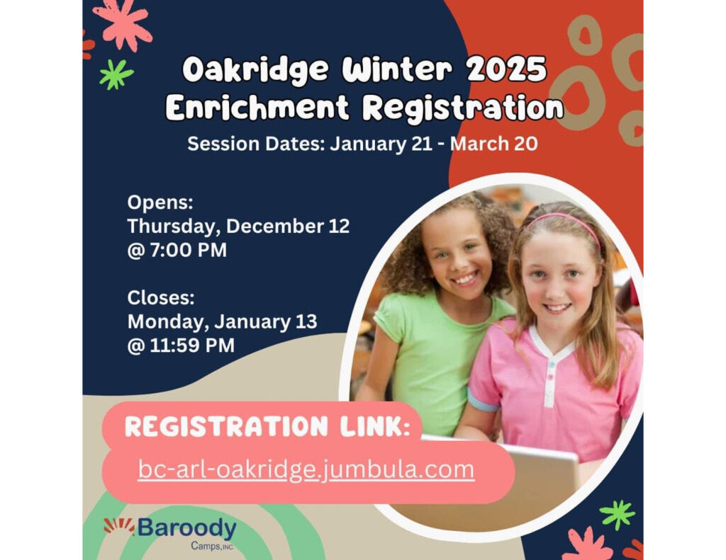 thumbnail of Oakridge Winter 2025 Enrichment Registration