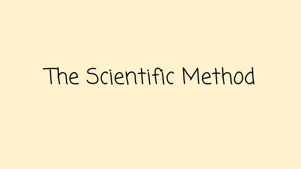 Scientific method